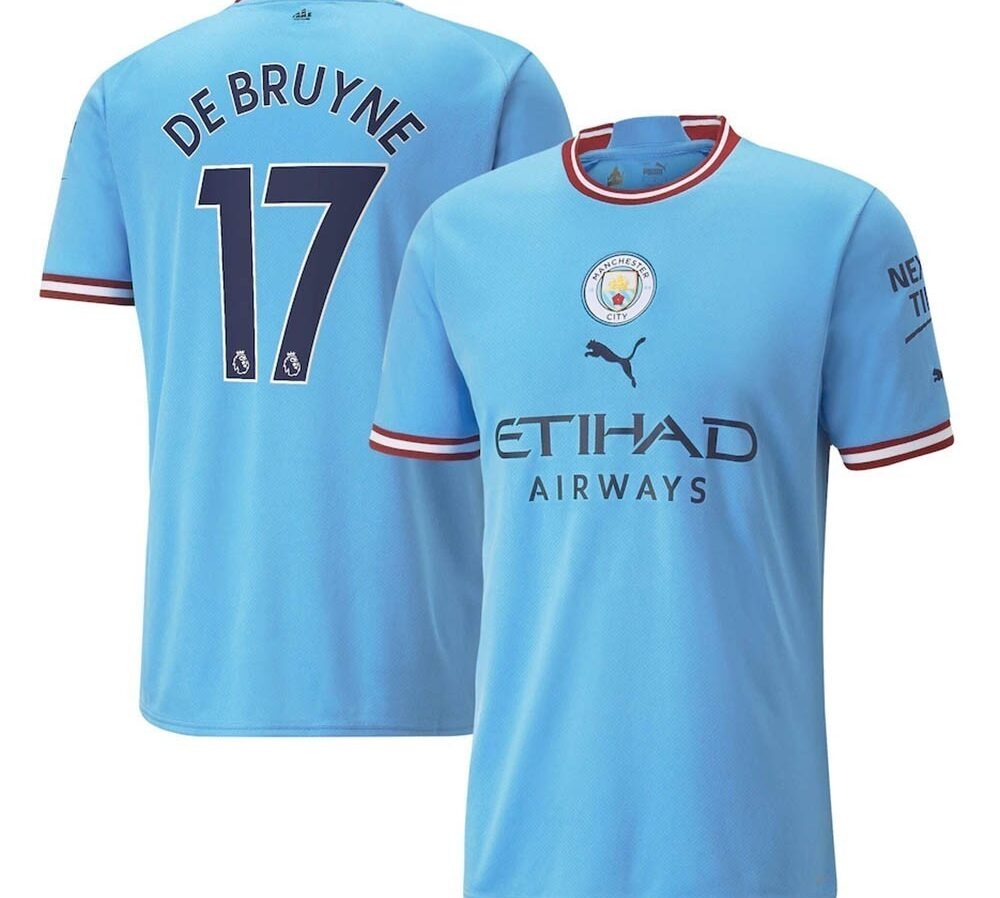 MAILLOT MANCHESTER CITY DOMICILE DE BRUYNE 2022-2023