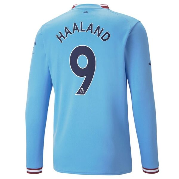 MAILLOT MANCHESTER CITY DOMICILE MANCHES LONGUES HAALAND 2022-2023
