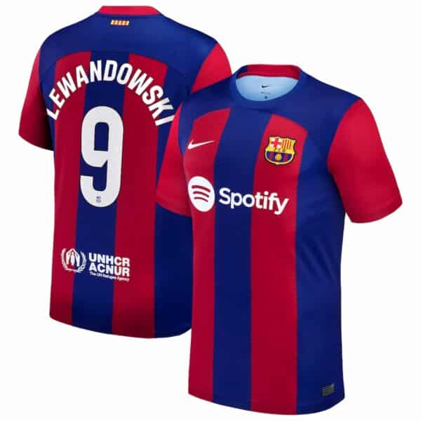 MAILLOT FC BARCELONE DOMICILE LEWANDOWSKI 2023-2024