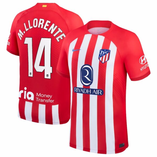 MAILLOT ATLETICO MADRID DOMICILE MARCOS LLORENTE 2023-2024