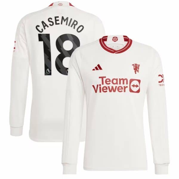 MAILLOT MANCHESTER UNITED THIRD MANCHES LONGUES CASEMIRO 2023-2024