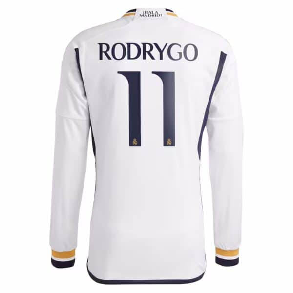 MAILLOT REAL MADRID DOMICILE MANCHES LONGUES RODRYGO 2023-2024
