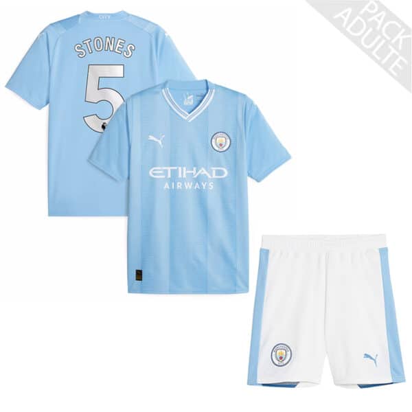 PACK MANCHESTER CITY DOMICILE STONES ADULTE 2023-2024