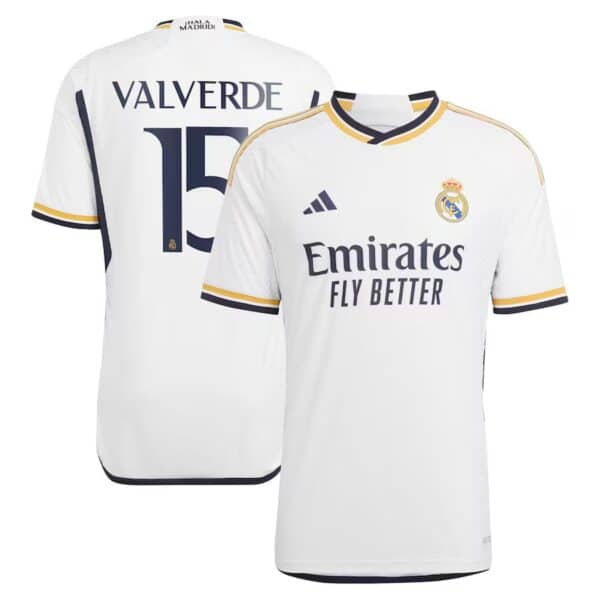 MAILLOT REAL MADRID DOMICILE VALVERDE VERSION AUTHENTIC 2023-2024